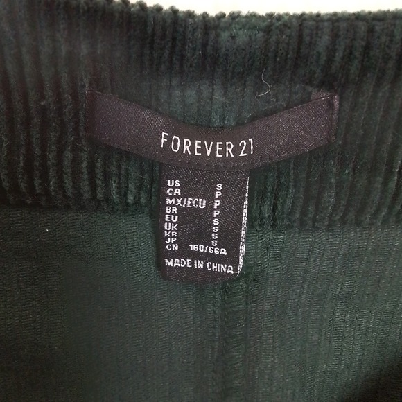 Forever 21 Corduroy Jean Skirt Size Small in Dark Hunter Green‎ - Picture 8 of 9